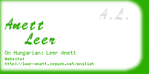 anett leer business card